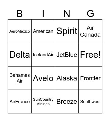 RDU Bingo Card