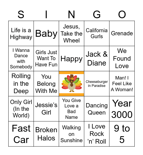 GCF TEAMGIVING SINGO Bingo Card