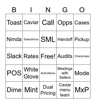 POP-Stars Bingo Card