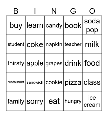 Sign Language Bingo U2 Bingo Card