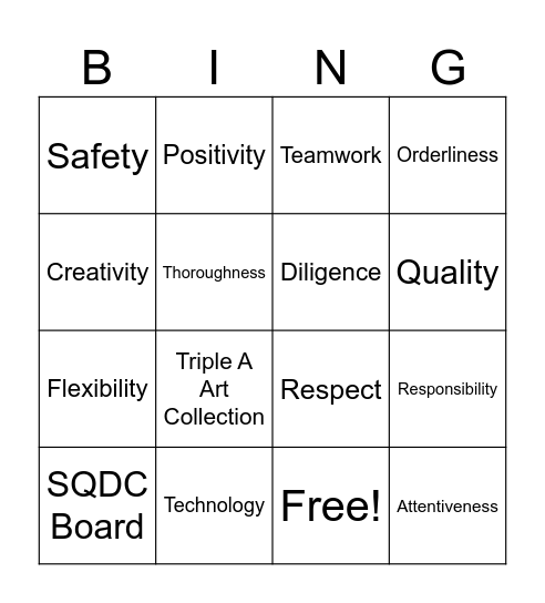 Kimray Bingo Card