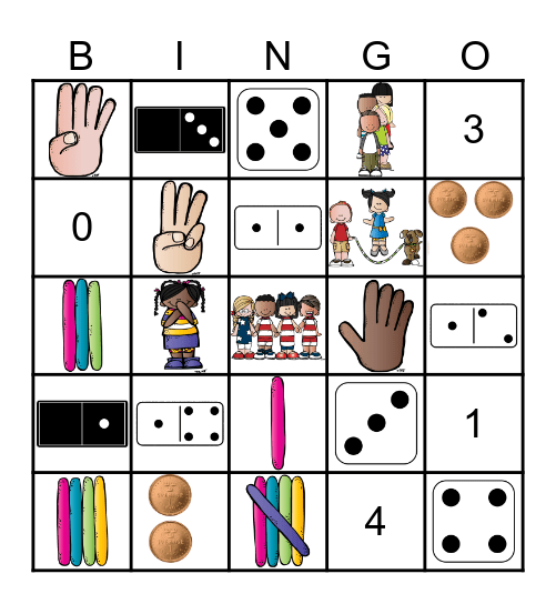 Numbers 0-5 BINGO Card