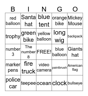 Blue and Gold 2013 Bingo Card