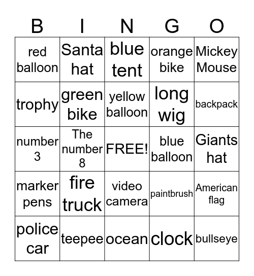 Blue and Gold 2013 Bingo Card