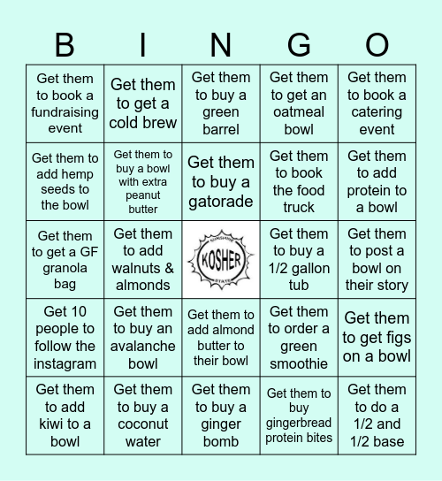 PLAYA BINGO Card