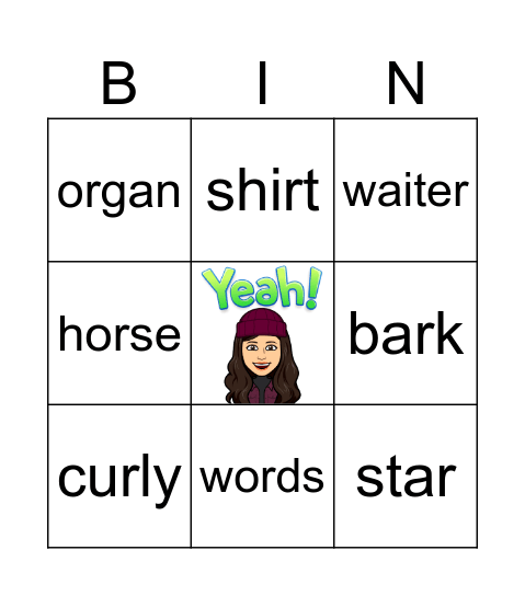 R - CONTROLLED Bingo Card