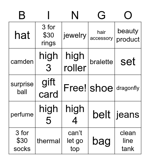 FP BINGO Card