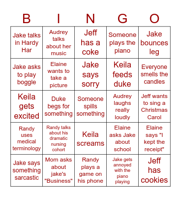 Baughman Bingo 2023 Bingo Card