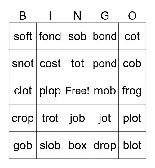 37 B Bingo Card