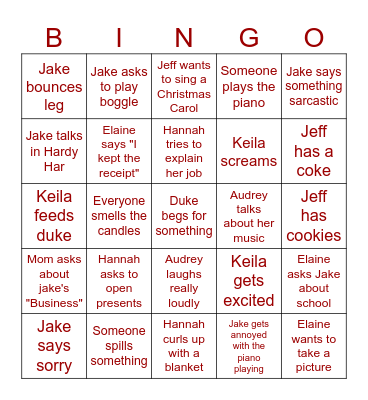 Baughman Bingo 2023 Bingo Card