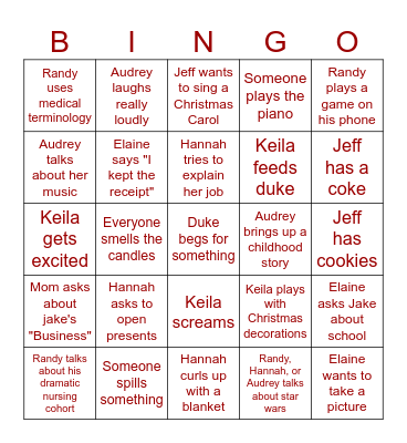 Baughman Bingo 2023 Bingo Card