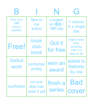 2024 Natively Bingo Card
