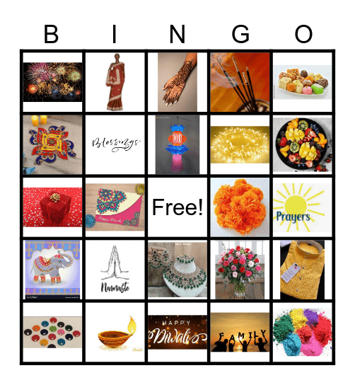 Namaste India Bingo Card