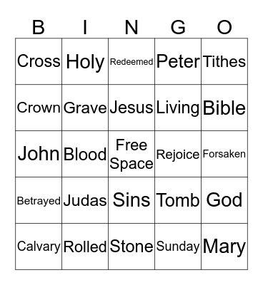 Happy Easter Bingo Card