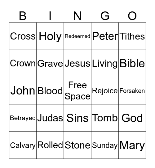 Happy Easter Bingo Card
