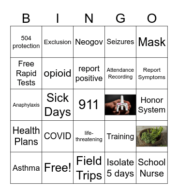 Nurse Updates BINGO Card