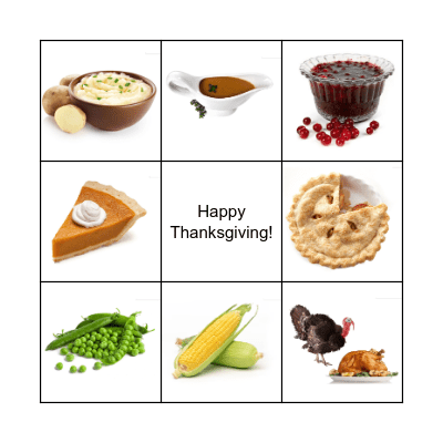 Thanksgiving Bingo Card