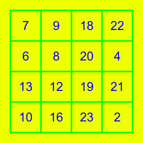 CC Cluster IE Day 2023 Bingo Card