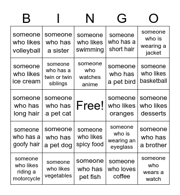 GET TO KNOW YOU! (MA edition) Bingo Card