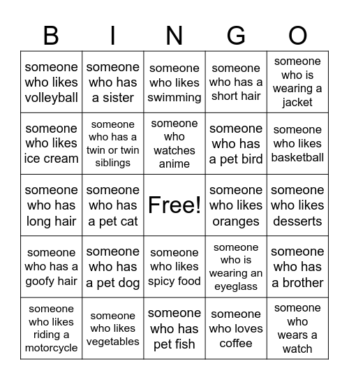 GET TO KNOW YOU! (MA edition) Bingo Card