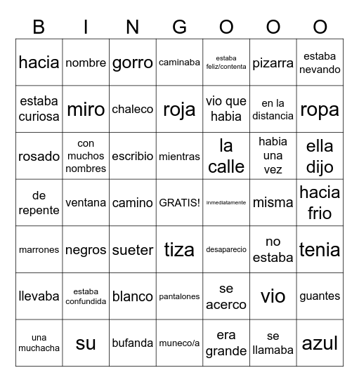 LOTERIA  ESPANOL 2  PROFE PARI Bingo Card