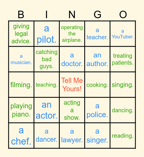 I am... Bingo Card