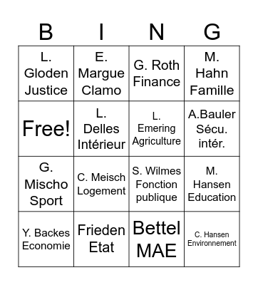 JC Bingo Card