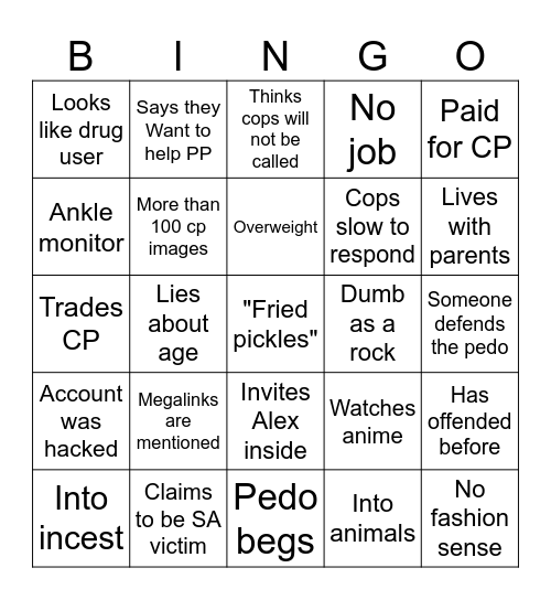 PP Bingo Card