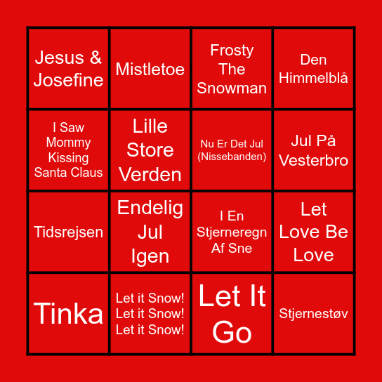 JULEBANKO Bingo Card