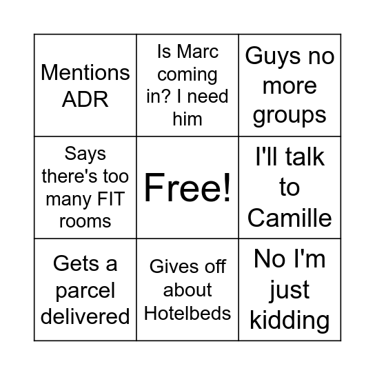 Lisa Bingo Card