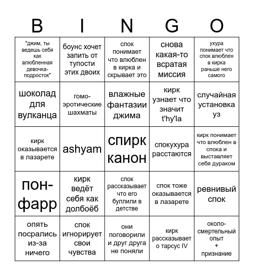 AOS СПИРК ФИК Bingo Card