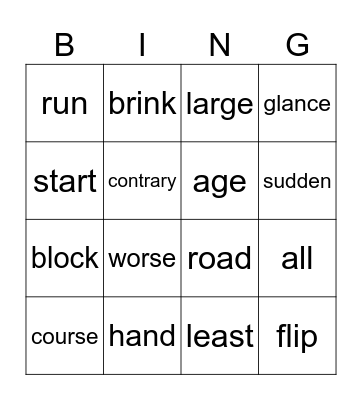 Fixed Expression Bingo! Bingo Card