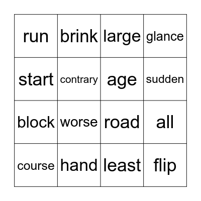 Fixed Expression Bingo! Bingo Card