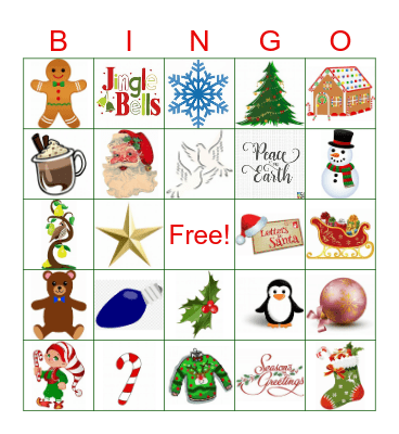 Christmas Date Bingo NV Bingo Card