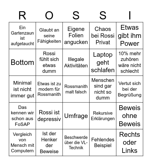 ROSSMARIN Bingo Card