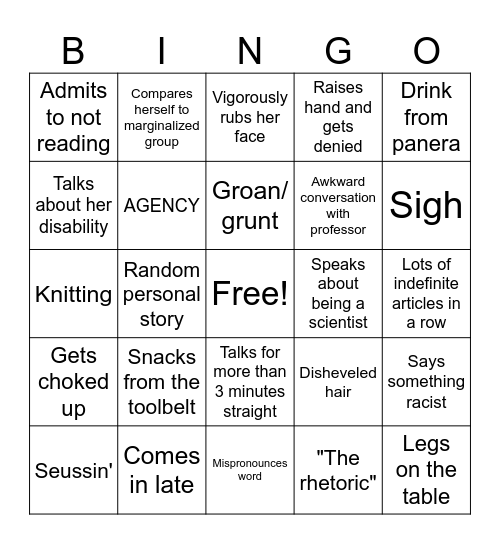 N Bingo Card