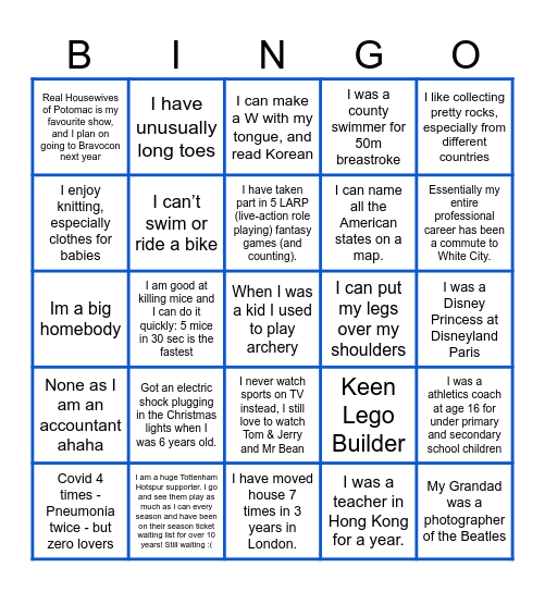 NUDGE Bingo Card
