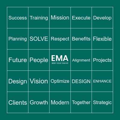 EMA Bingo Card