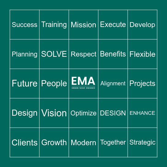 EMA Bingo Card