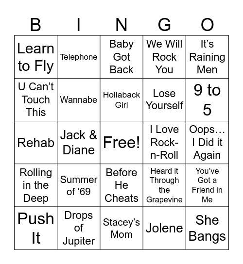 9. Kitchen Sink (BLACKOUT) Bingo Card