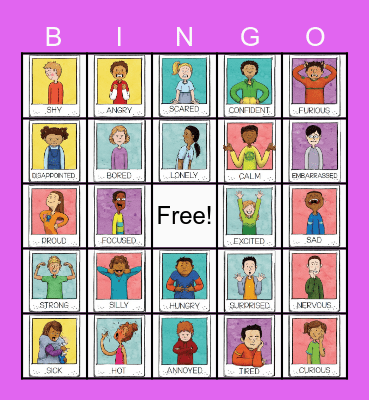 Feelings Bingo Card