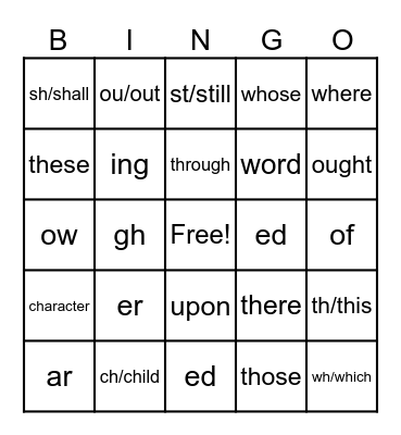dot 5, dot 45 & strong word brialle Bingo Card