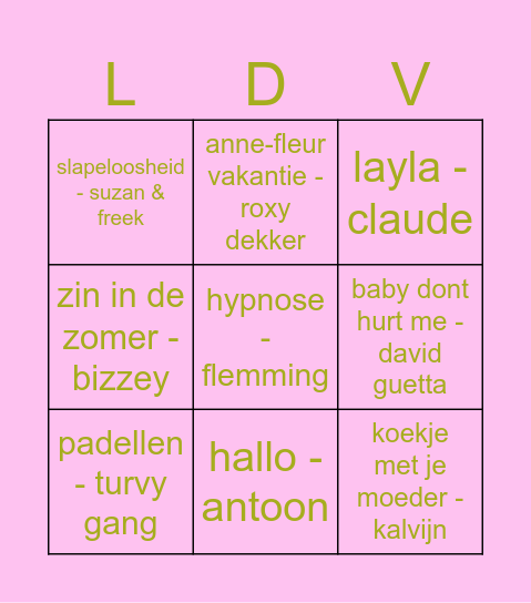 Lynn"s bingo Card
