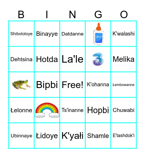 Shiwi'ma Bena: Bingo Card