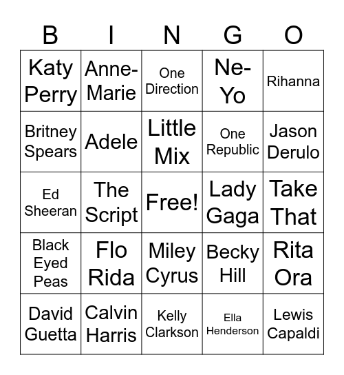 Heart Bingo Card