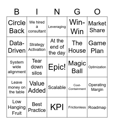 Summit Bingo Card