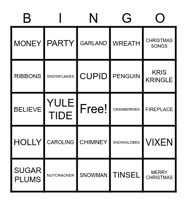 CHISTMAS BINGO Card