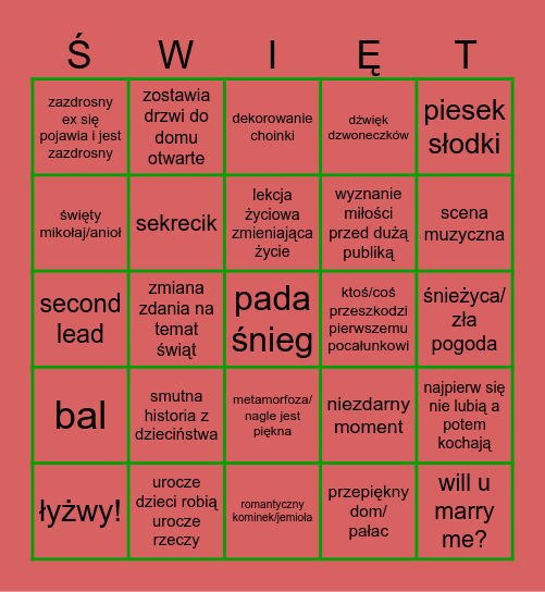 Świąteczne Gnioty Bingo Card