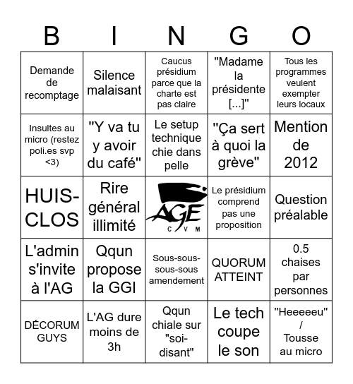 AGE-BINGO Card