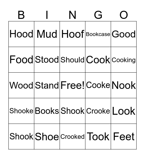 The Double O's Bingo Card